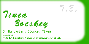 timea bocskey business card